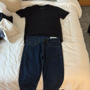 rag & bone outfit - Blue Jeans Size 31, Black Shirt Size S